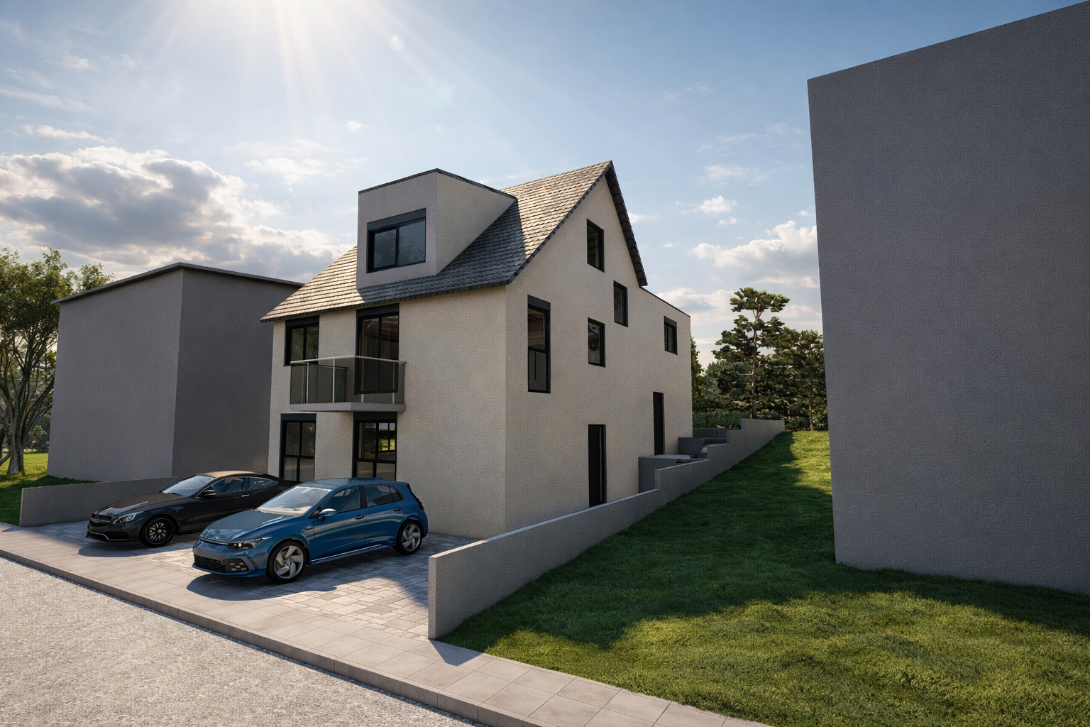 Mehrfamilienhaus Neubau Horrenberg – Bild 2 von 3